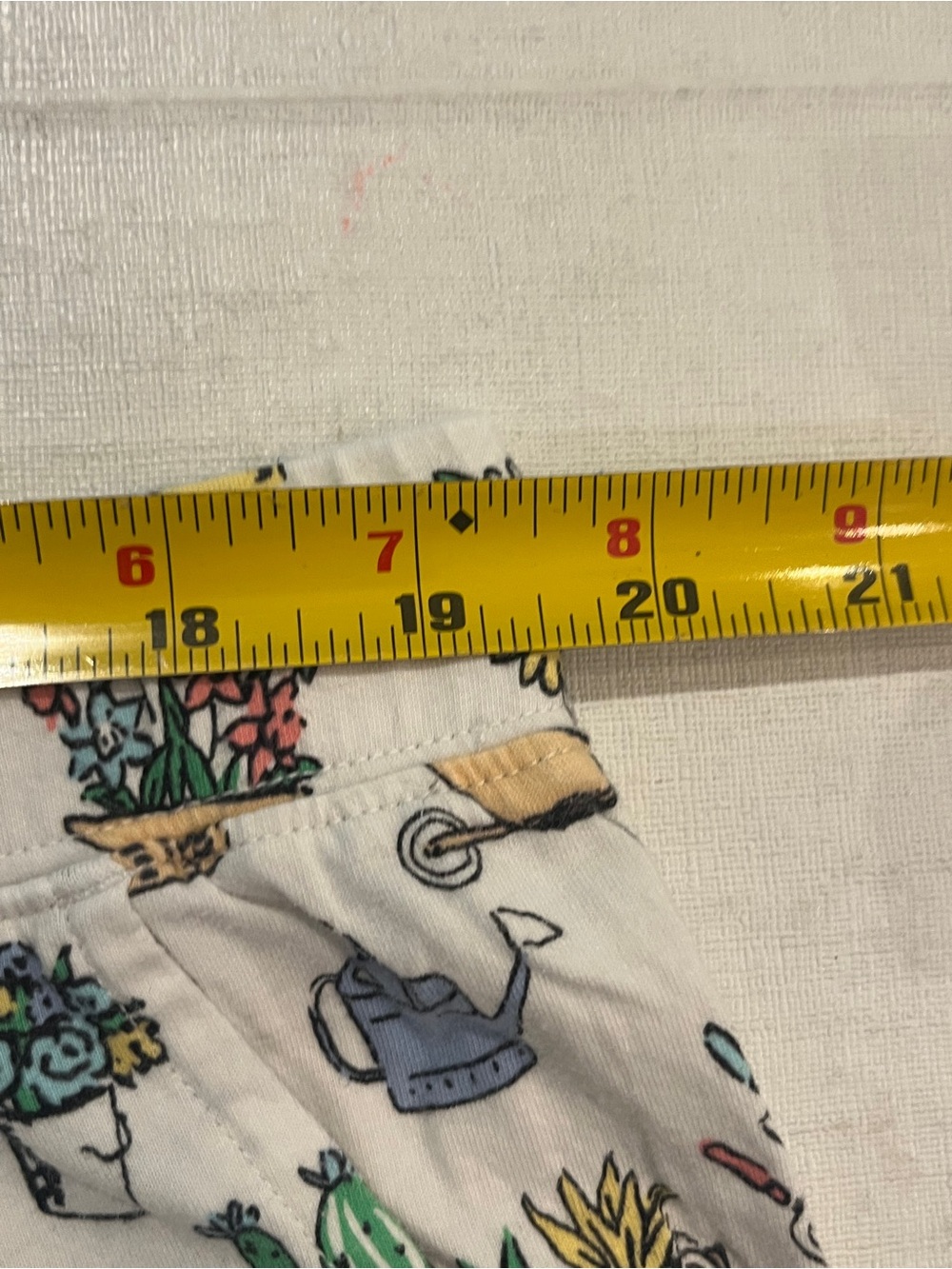 Sleepsense White Pajama capri Pants with Colorful Cactus & succulent Plant Print - Picture 5 of 7